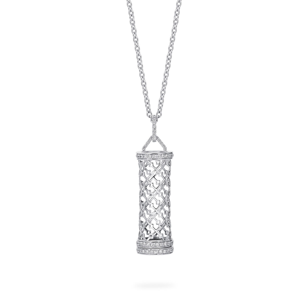 Birks Dare to Dream Diamond Message Pendant, White Gold image number 0