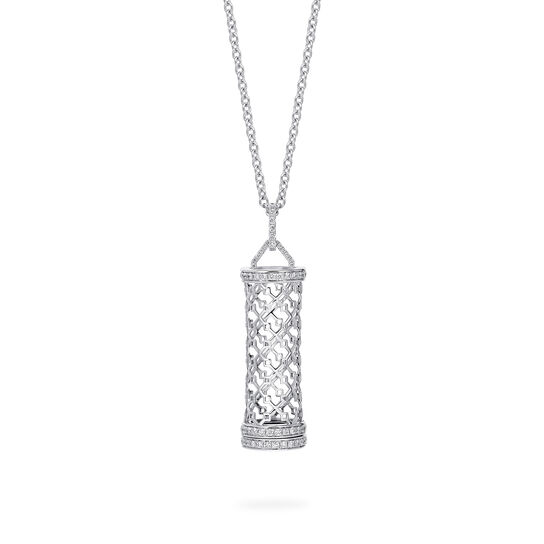 Birks Dare to Dream Diamond Message Pendant, White Gold image number 0