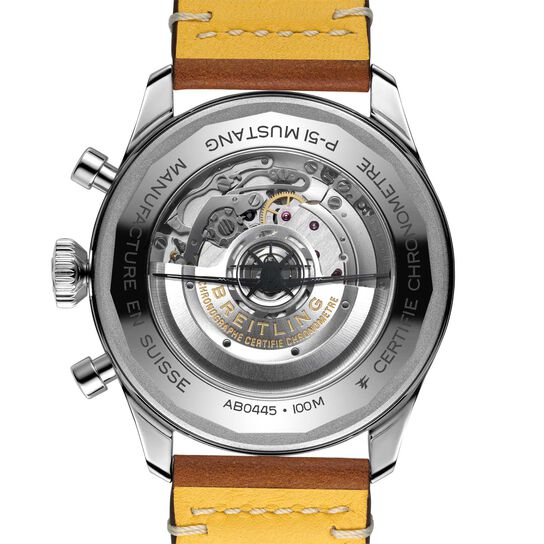 breitling super avi b04 gmt 46 p 51 mustang steel ab04453a1b1x1 back 1 image number 1