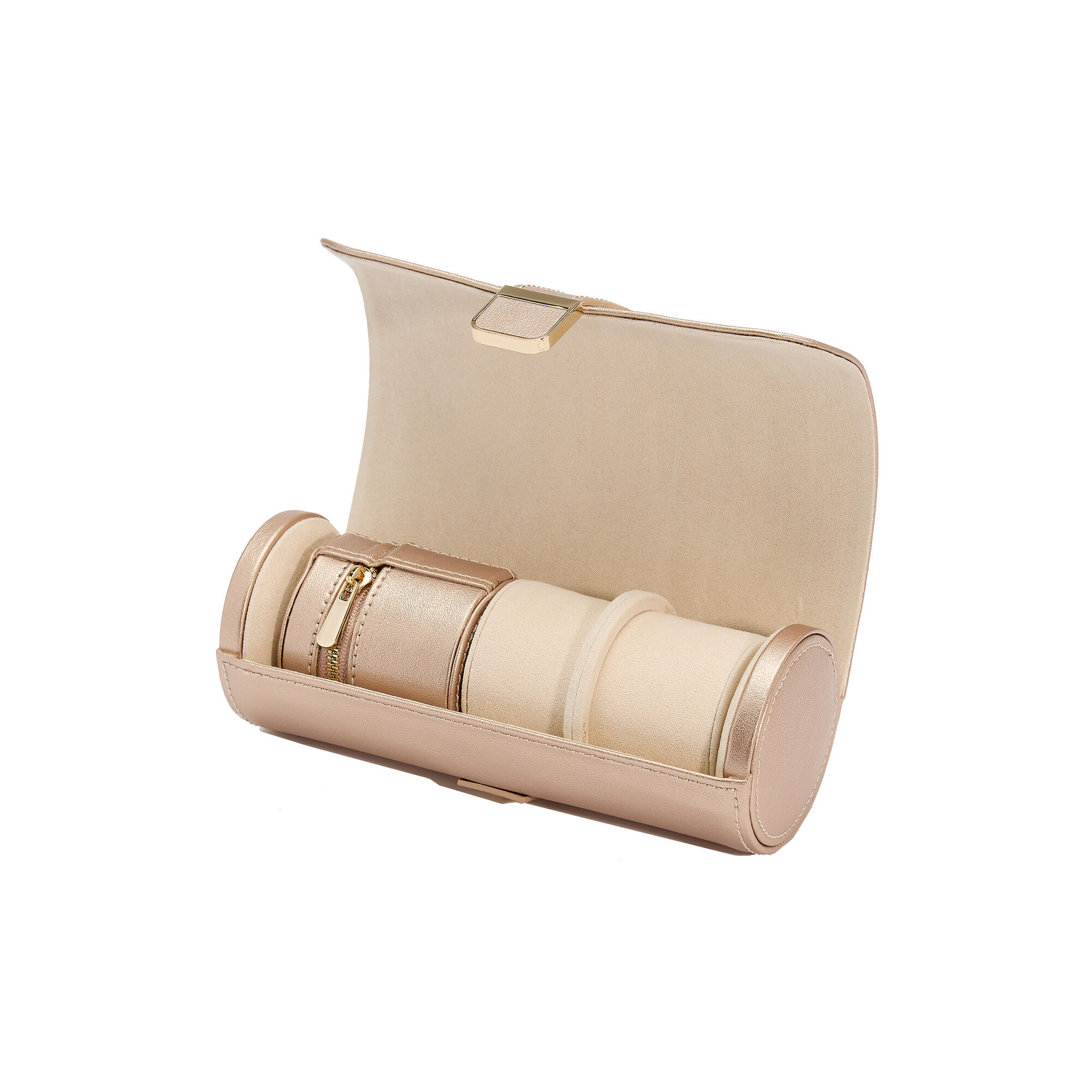 Palermo Rose Gold Jewellery and Watch Roll WOLF 213916