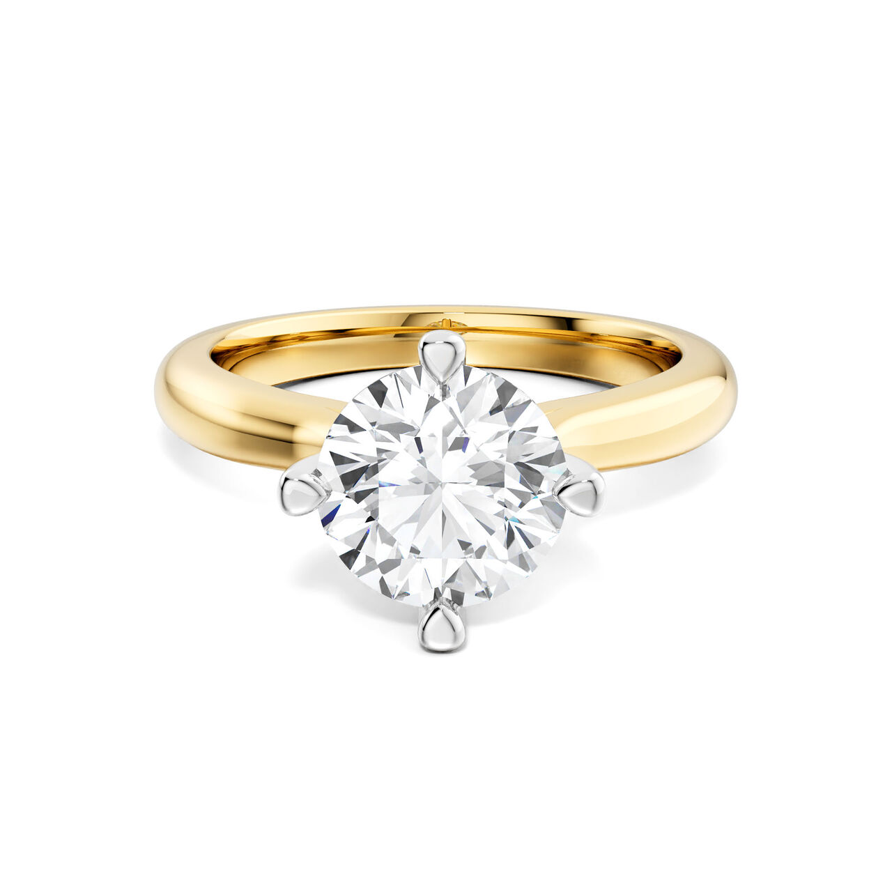 Birks Nordic Light Yellow Gold Round Solitaire Diamond Engagement Ring image number 0