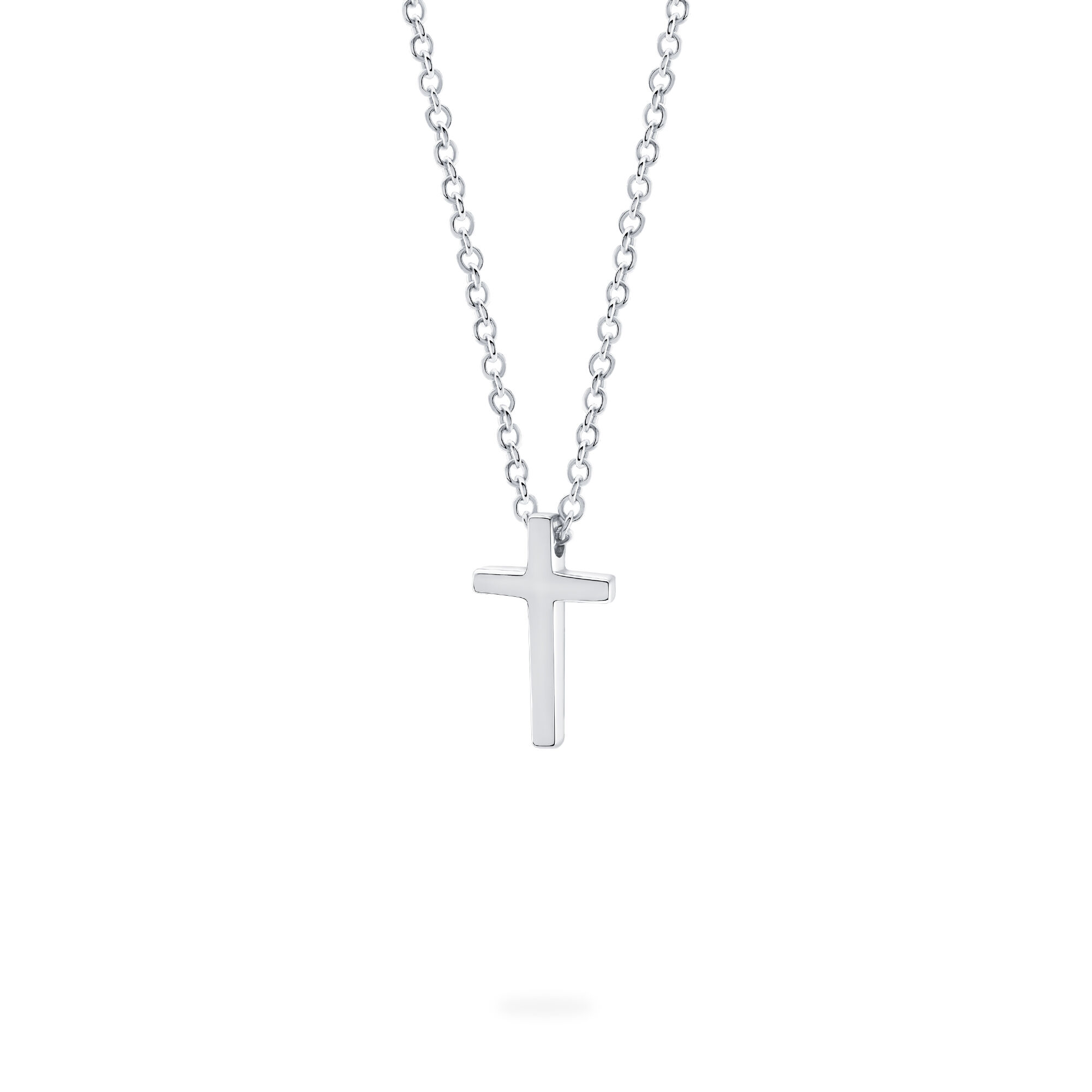 Sterling silver cross store pendant with diamonds