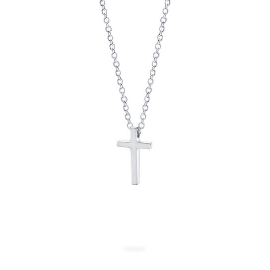 Birks Essentials Sterling Silver Cross Pendant for Kids image number 1