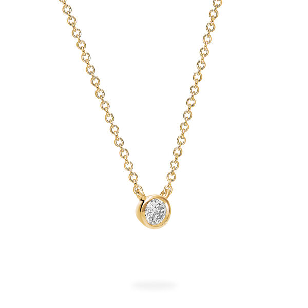 Collier en or jaune avec diamants