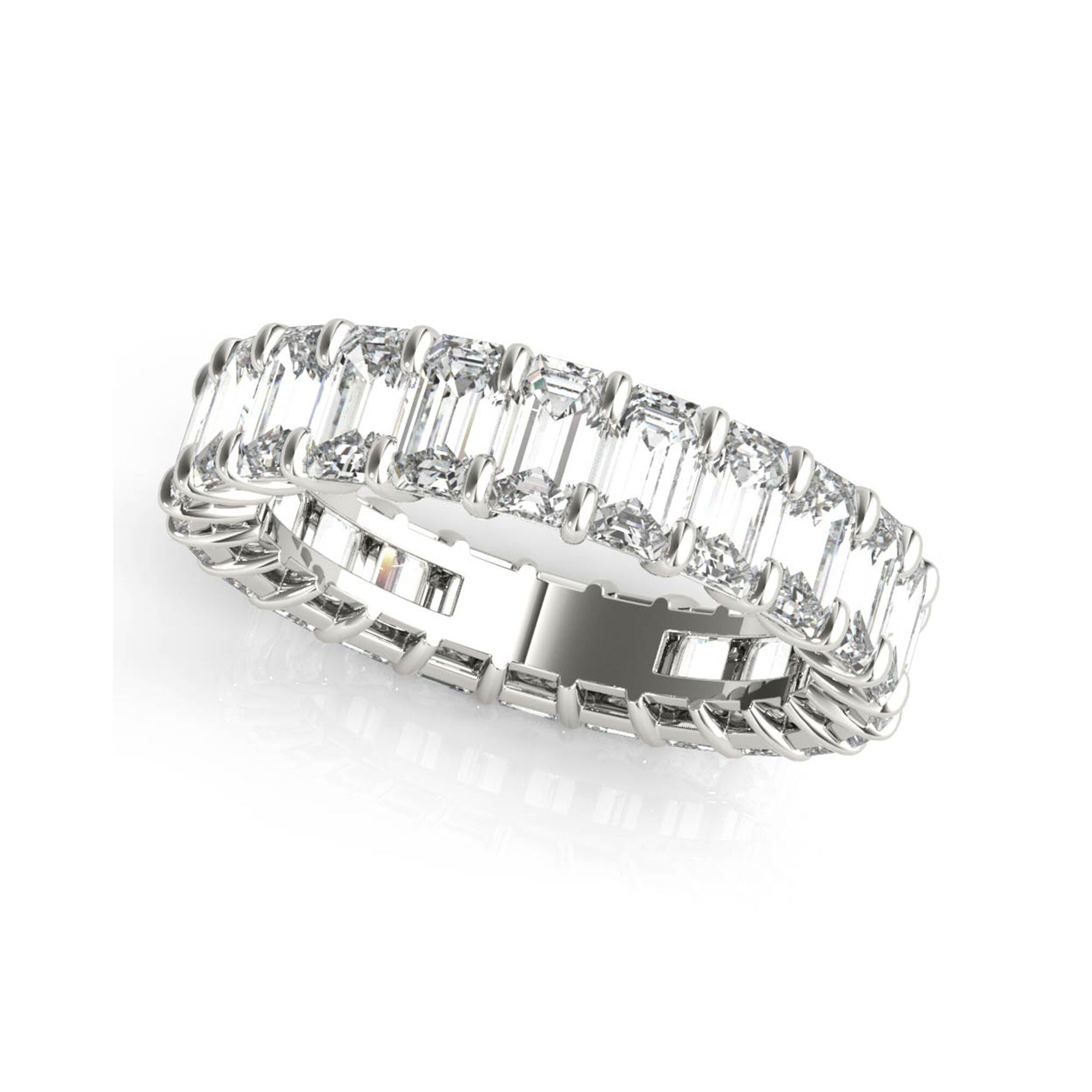 Emerald eternity wedding discount band