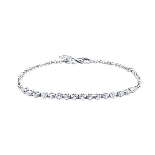 Birks Essentiels Bracelet petit modèle en or blanc avec pavée de diamants image number 0