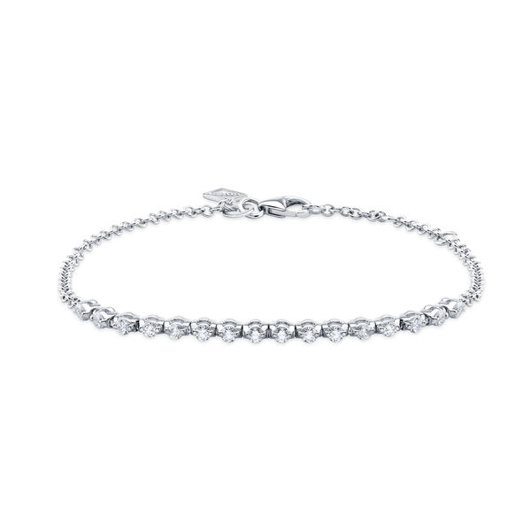 Bracelet en or blanc avec 16 diamants