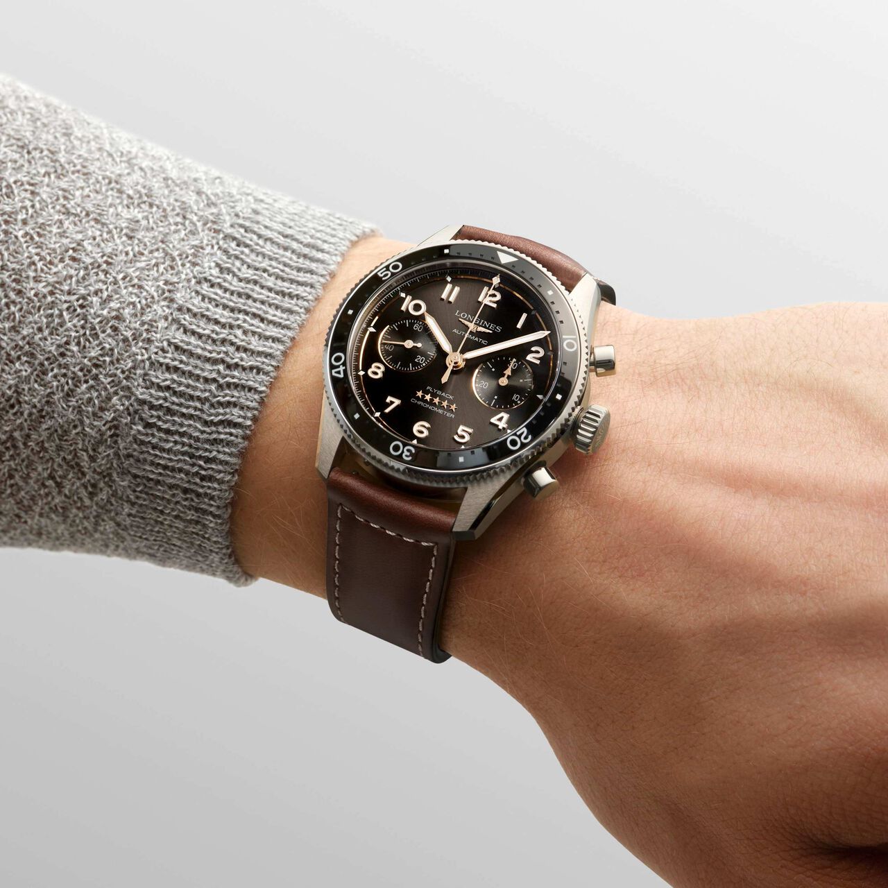 Longines Spirit Flyback Automatic Chronograph 42 mm Stainless Steel Model image number 1