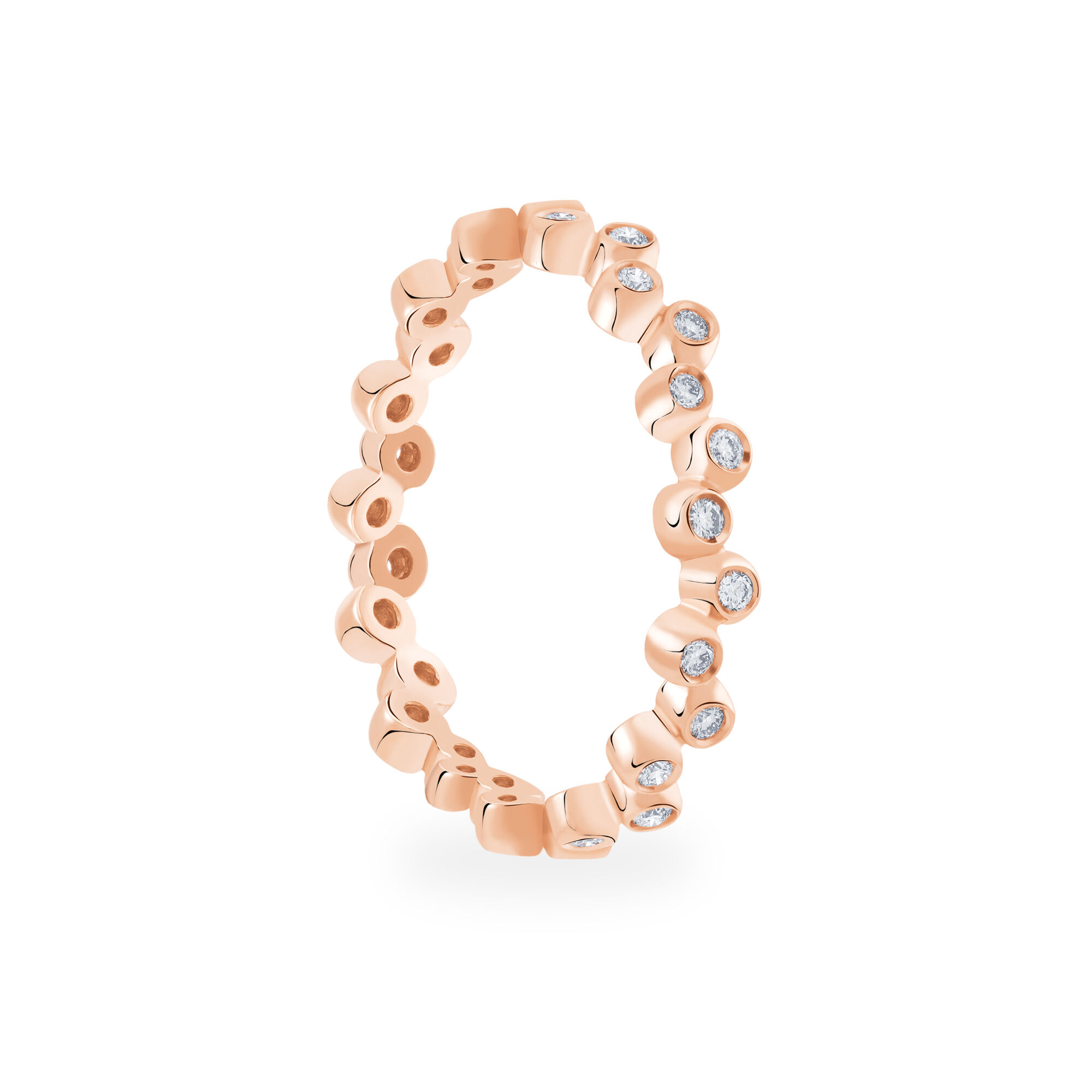 Birks Iconic Stackable Rose Gold and Diamond Splash Ring