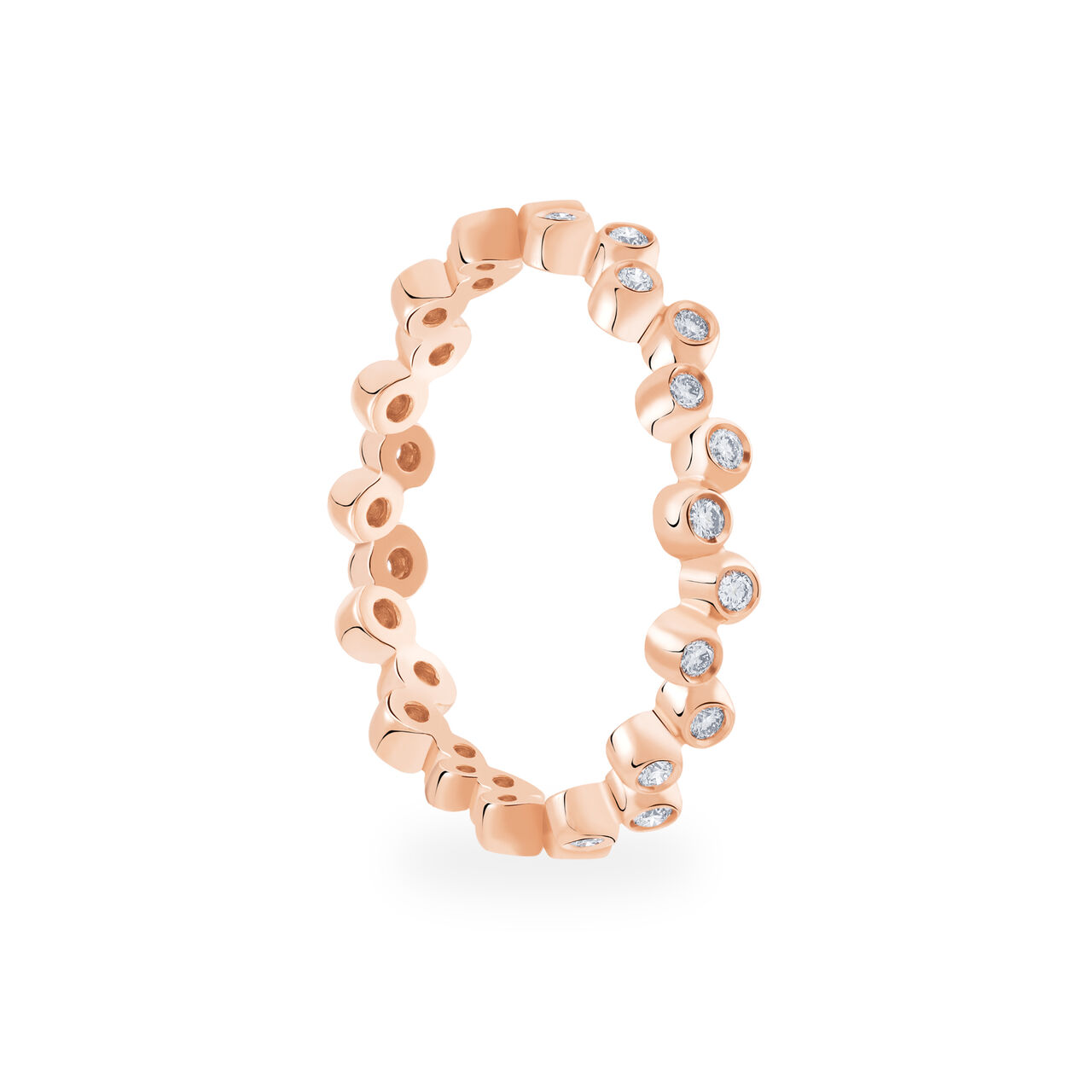 Stackable Rose Gold And Diamond Splash Ring image number 2