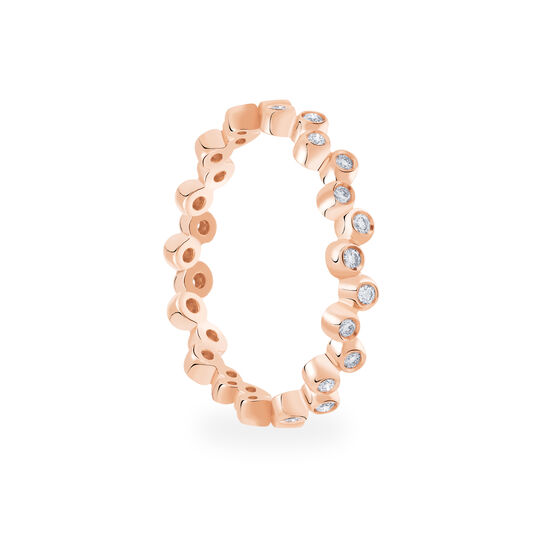 Stackable Rose Gold And Diamond Splash Ring image number 2