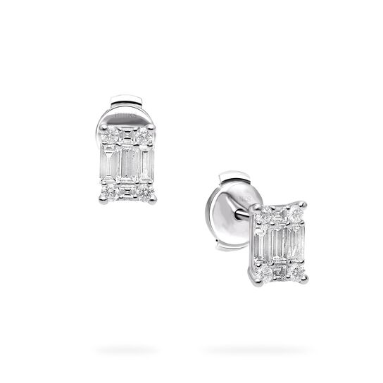 Birks Essentials White Gold Diamond Cluster Earrings 450018643124 image number 0