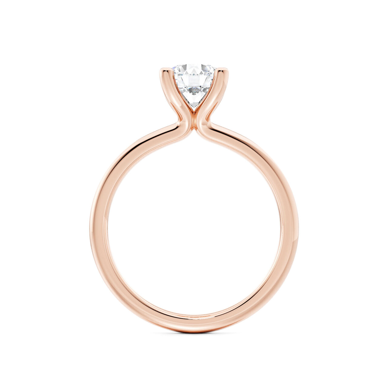 Birks Ros&eacute;e du Matin Round-Cut Solitaire Diamond Engagement Ring in Rose Gold image number 2