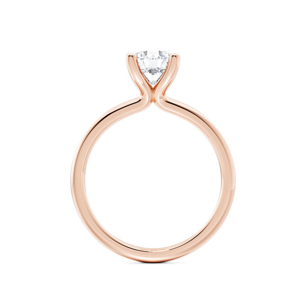 Round-Cut Solitaire Diamond Engagement Ring in Rose Gold