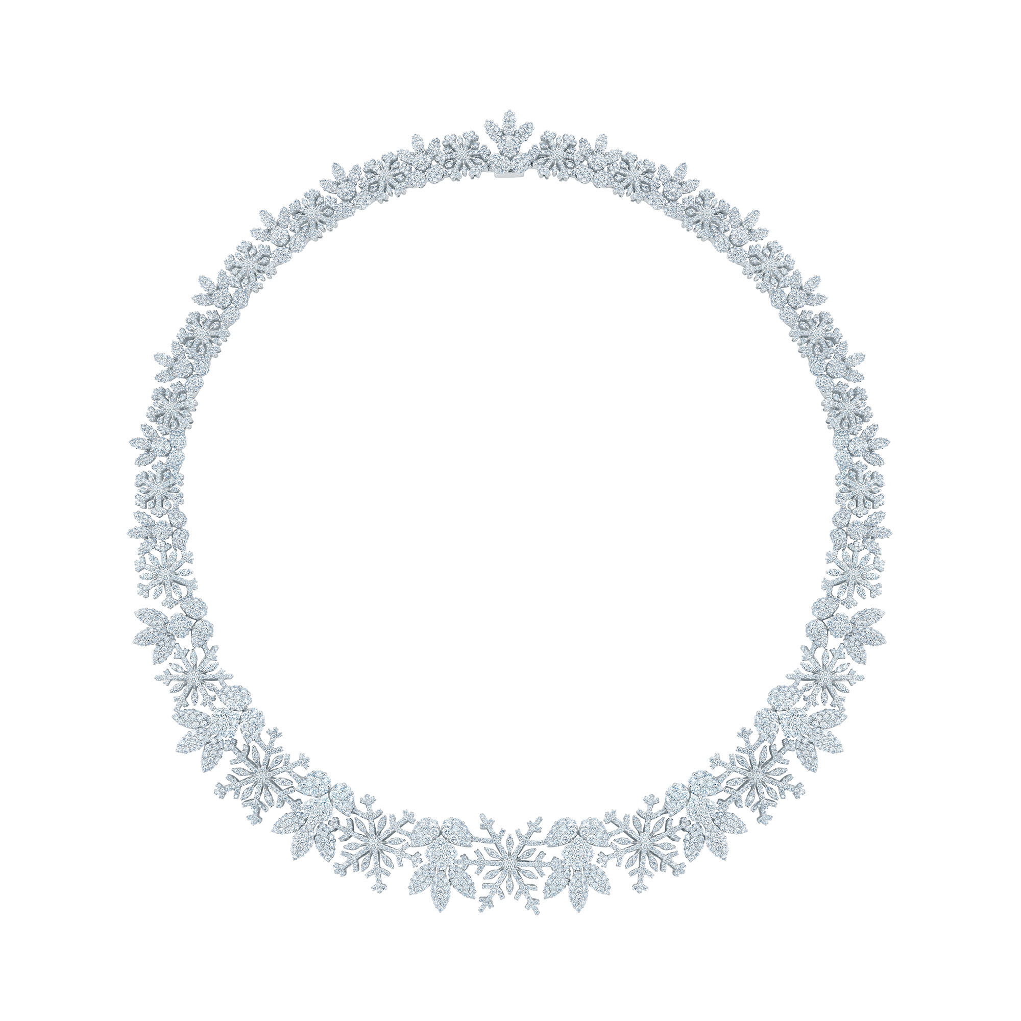 Diamond Riviera Snowflake Necklace