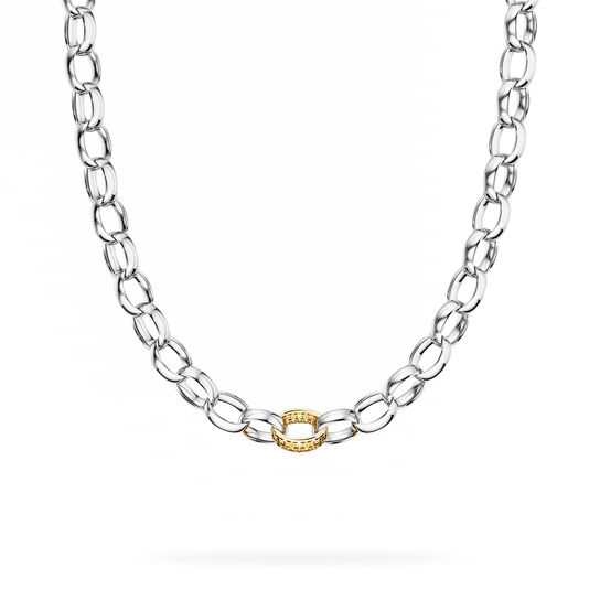 Birks Dare to Dream Yellow Gold and Sterling Silver Link Necklace image number 0