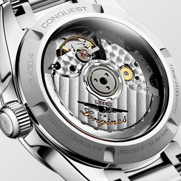 Conquest Automatic 34 mm Stainless Steel and Diamond
