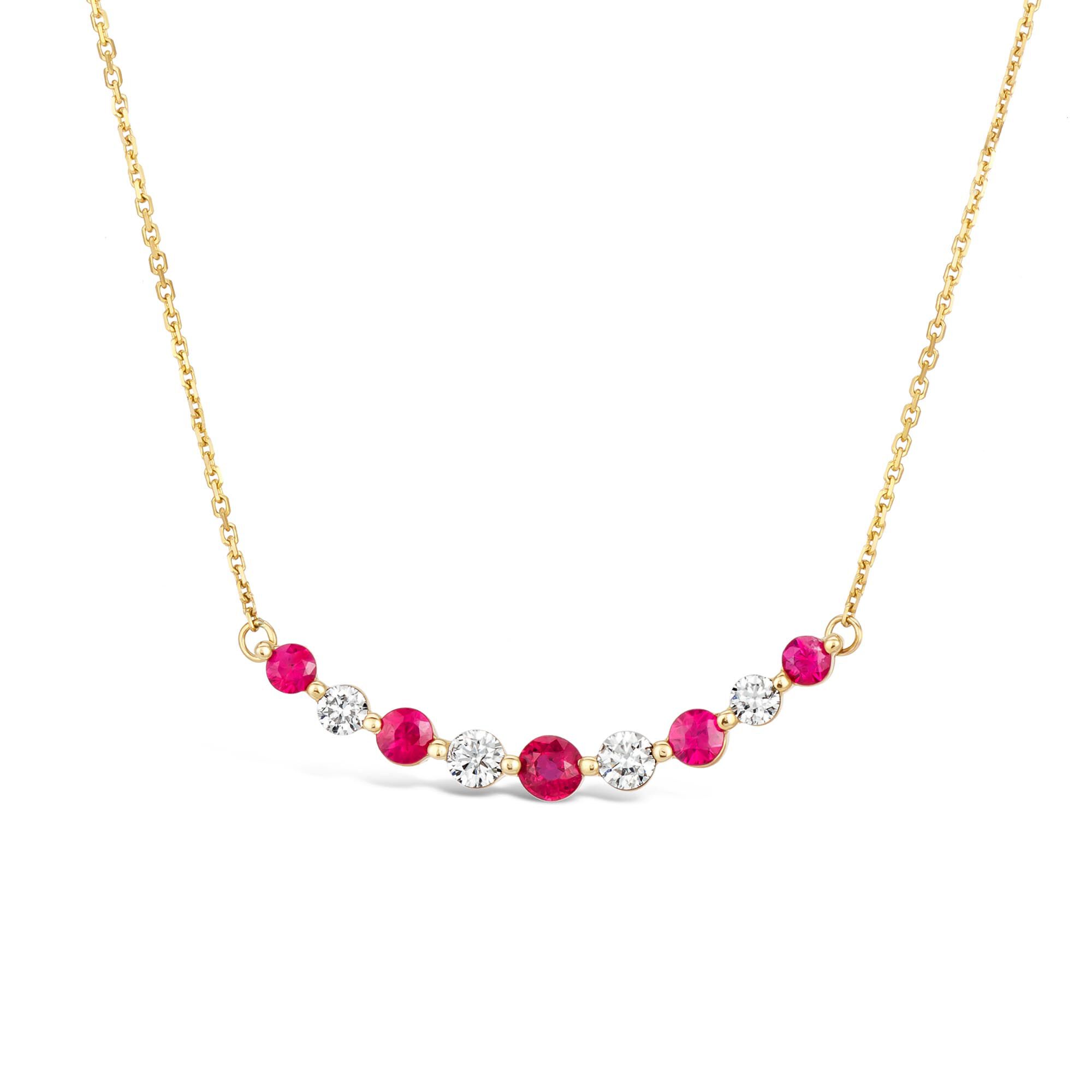 Gold pendant with ruby sales