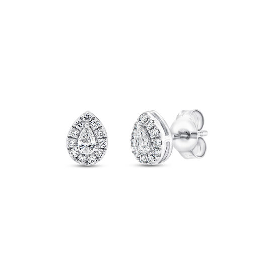 Uneek Signature Drop White Gold and Diamond Stud Earrings ER0374W image number 0