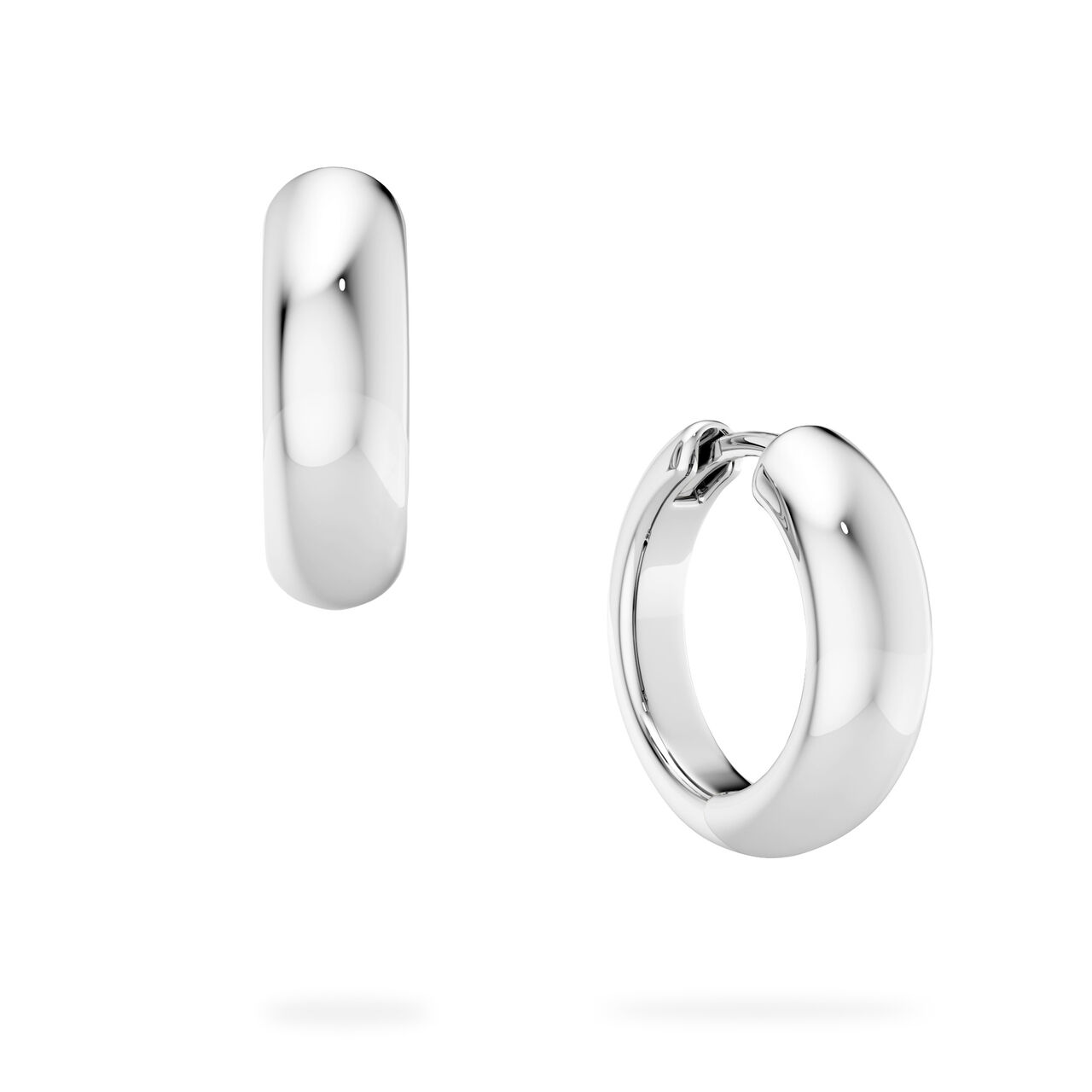 Birks Essentials Boucles d'oreilles huggie en argent, 18MM image number 0