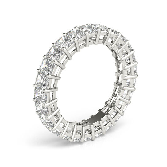 1.95 ct Radiant Cut Diamond Platinum Eternity Wedding Band-6.5 image number 3