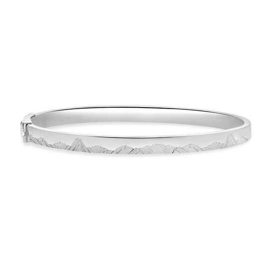 Birks Essentials Sterling Silver Men's Mountain Bangle image number 0