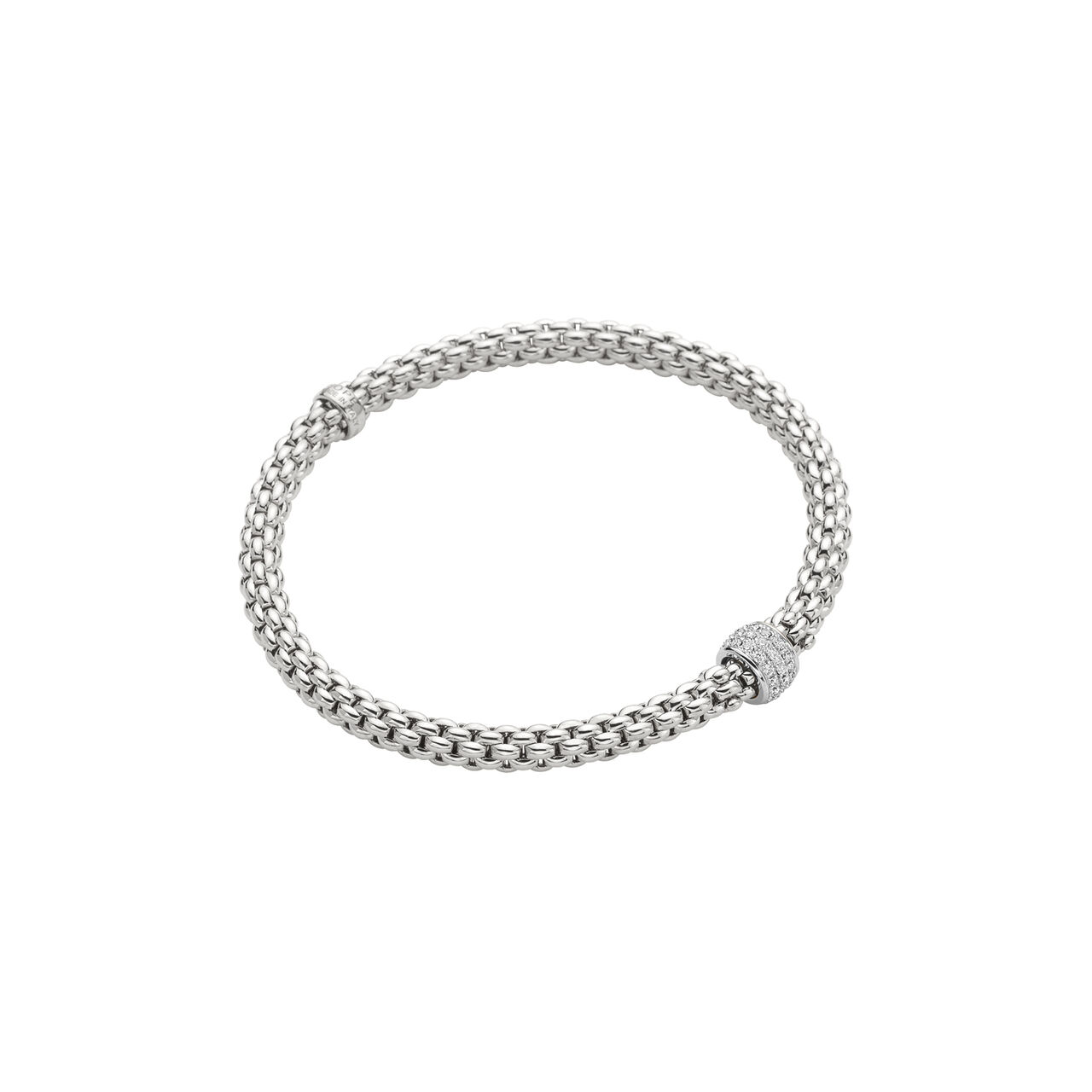 Solo Flex'it White Gold and  Diamond Pav&eacute; Bracelet image number 0