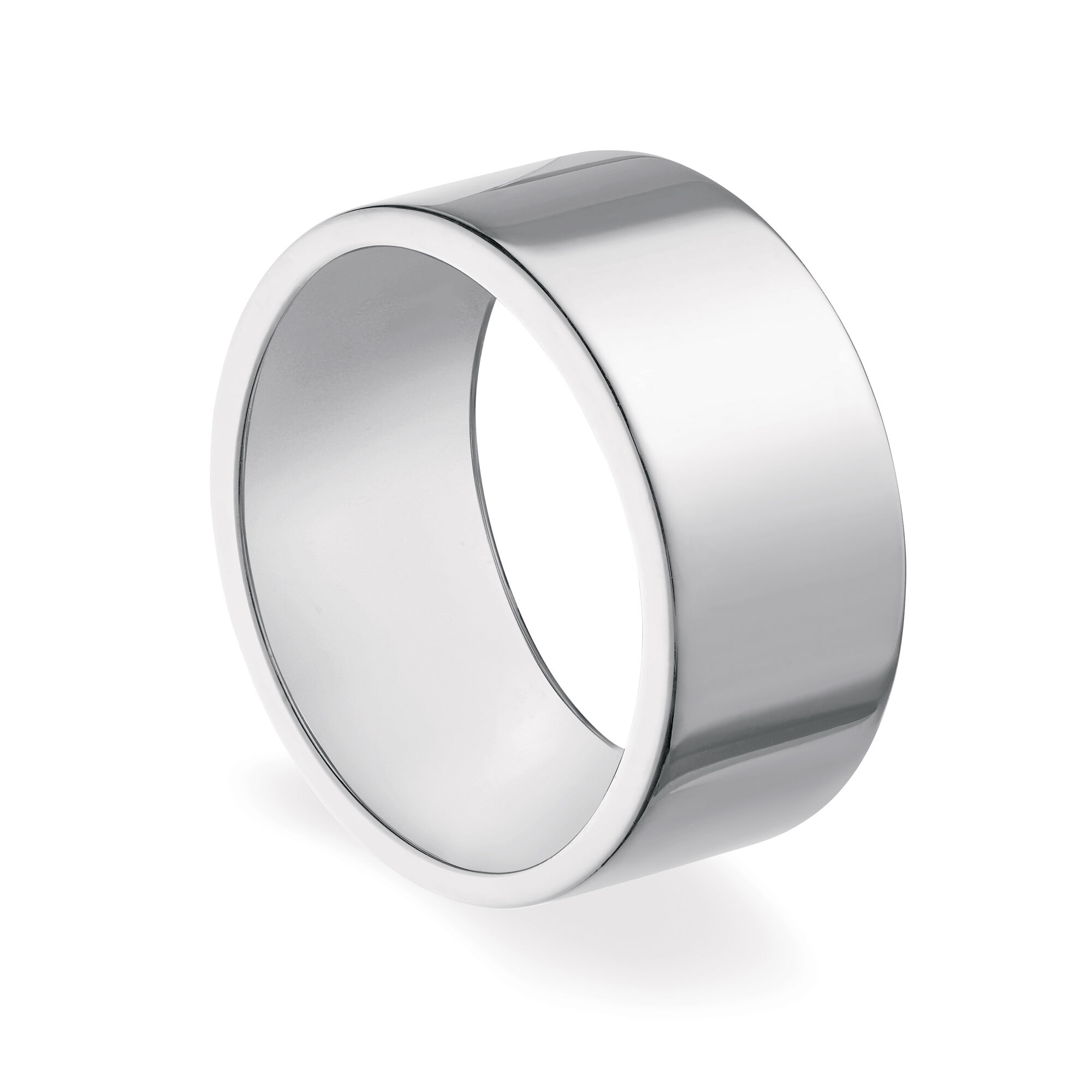 Plain silver band ring mens hot sale