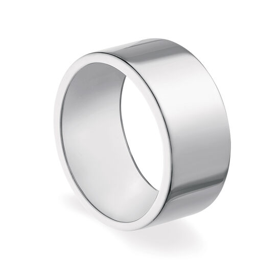 10 mm Sterling Silver Square Band Ring-7 image number 1