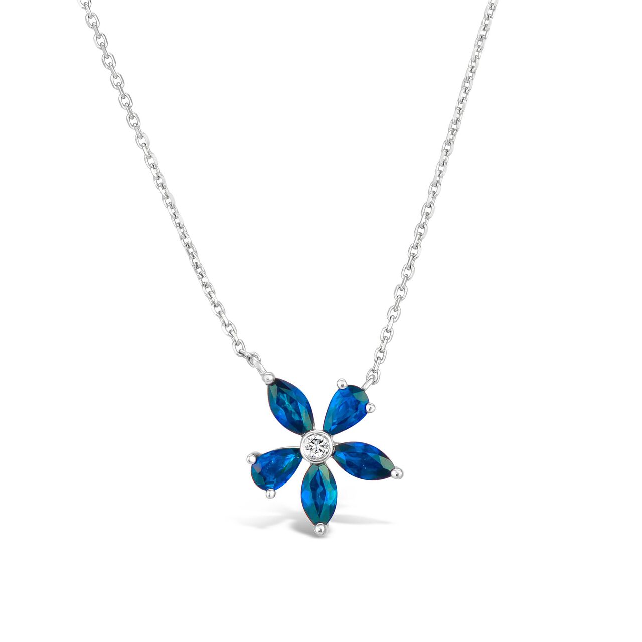 maison birks salon white gold sapphire and diamond flower pendant pw12621s18kt front image number 0