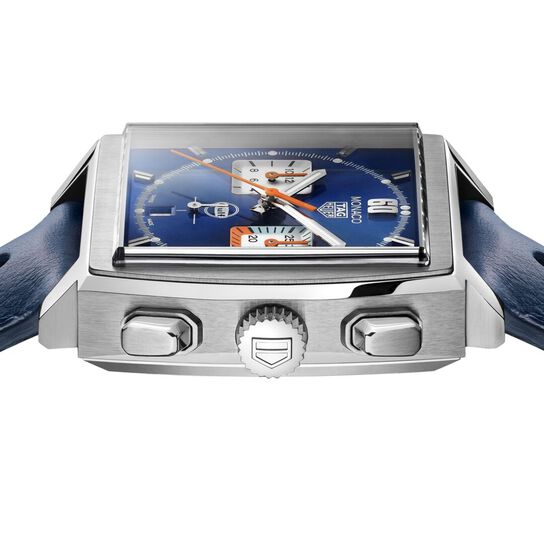 TAG Heuer Monaco X Gulf Automatic Chronograph 39 mm Stainless Steel  Side image number 3