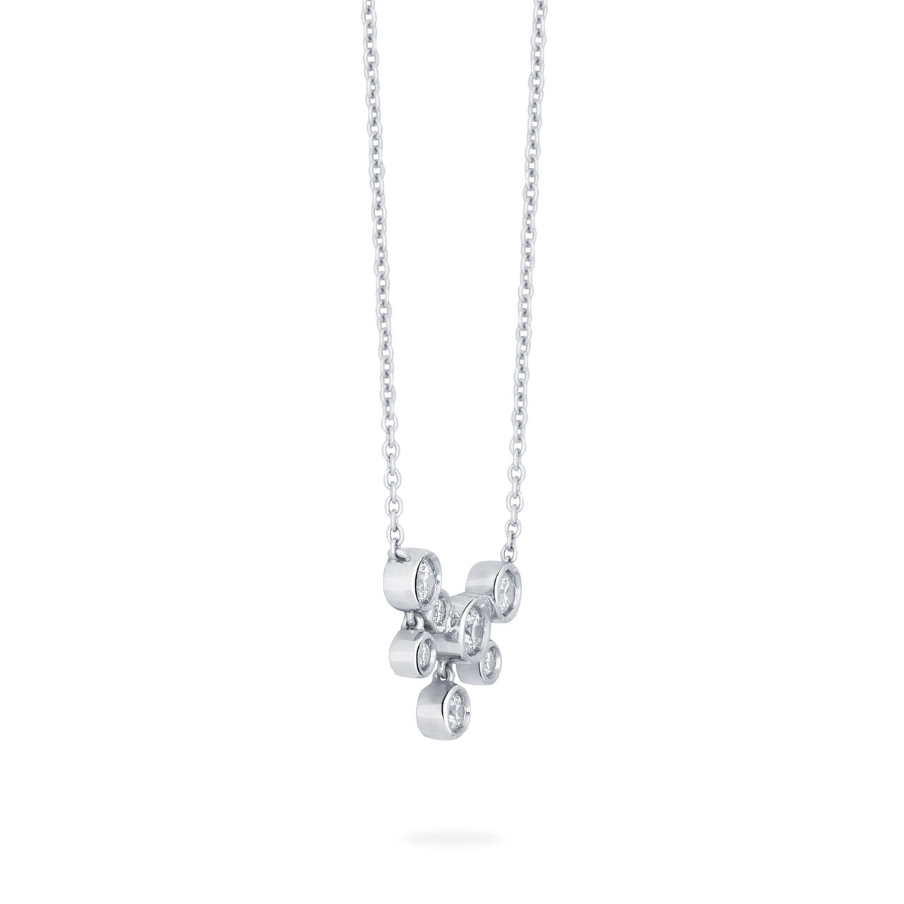 Petit collier pendant en diamants sertis image number 2