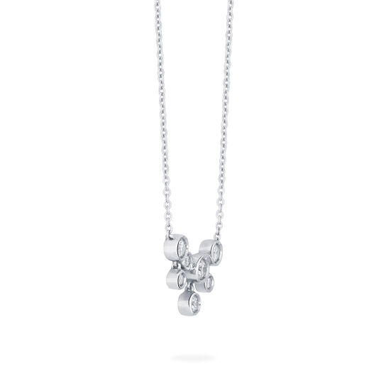 Petit collier pendant en diamants sertis image number 2