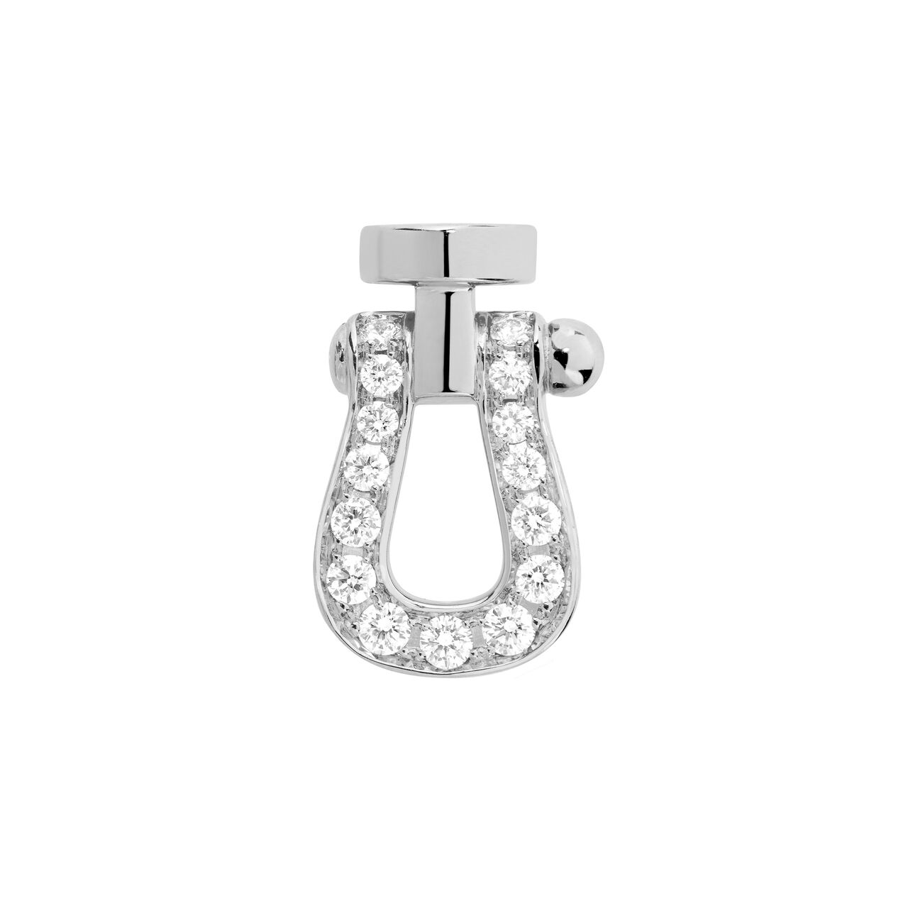 White Gold and Diamond Pavé Stud Earring image number 0