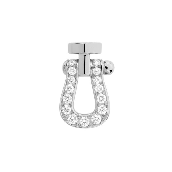 Force 10 Small White Gold and Diamond Pavé Stud Earring