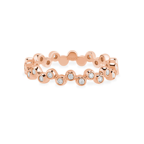 Stackable Rose Gold And Diamond Splash Ring