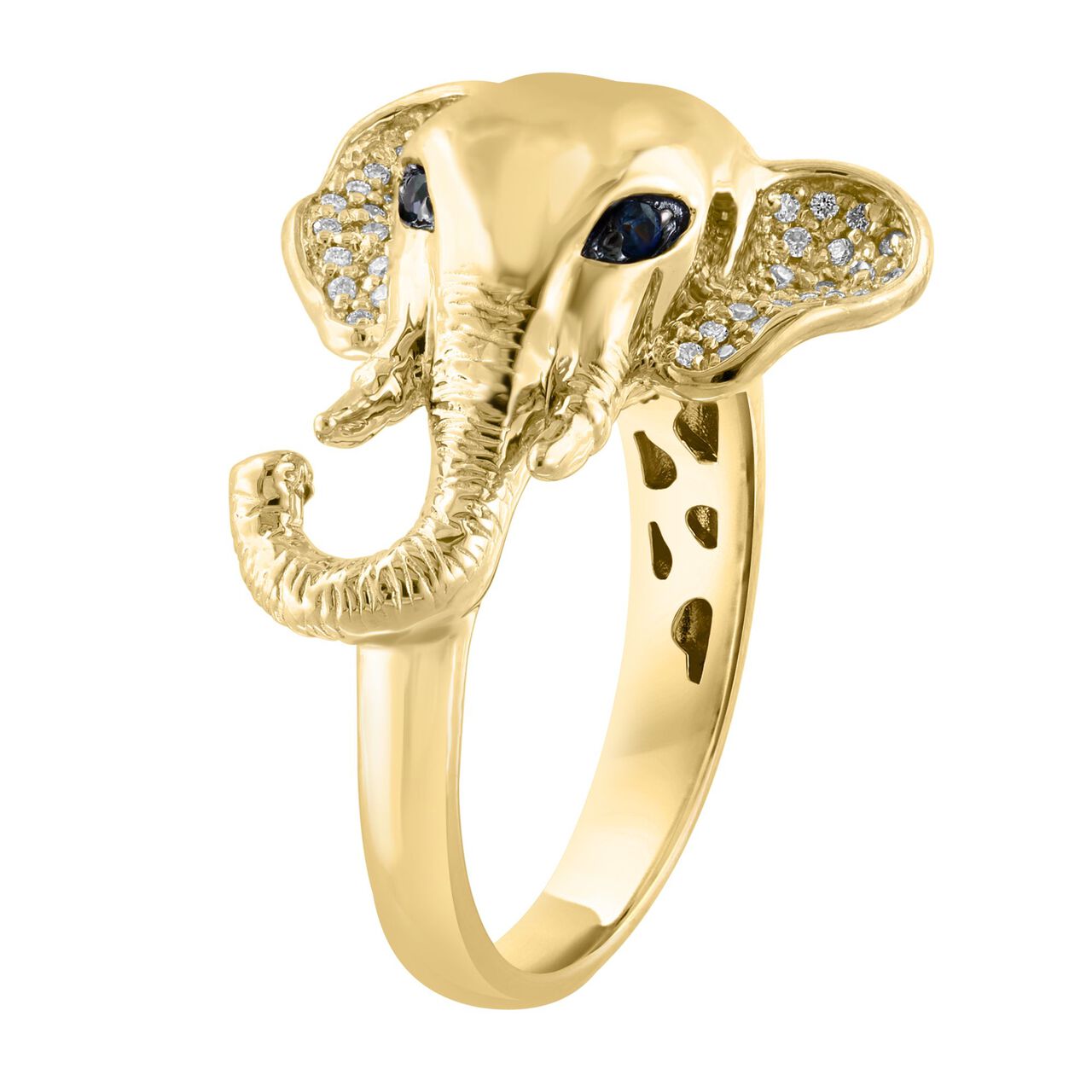 Maison Birks Salon Diamond and Sapphire Elephant Ring RG06418SB Side image number 0