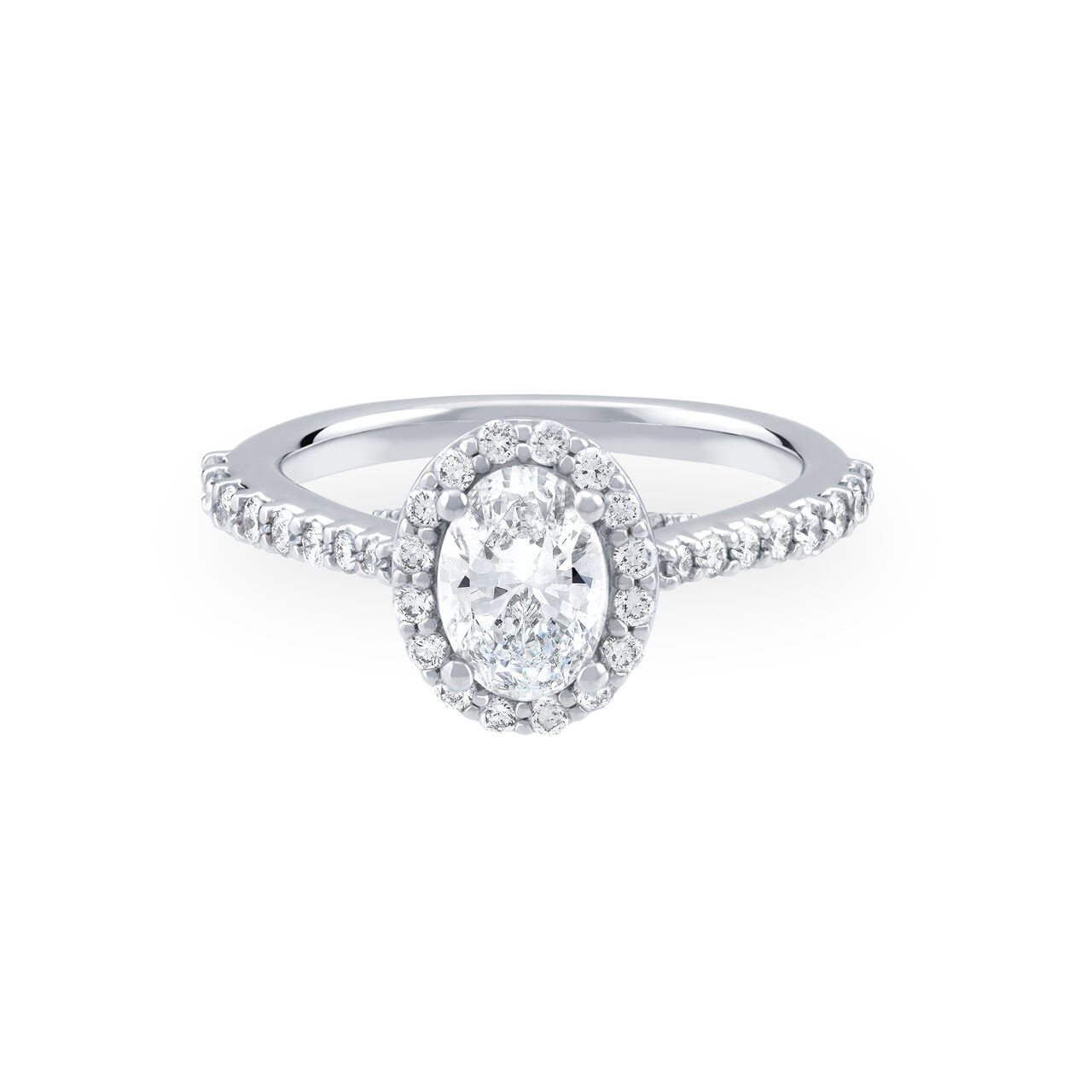 bijoux birks 1879 oval cut diamond engagement ring with single halo and diamond band esho image number 0