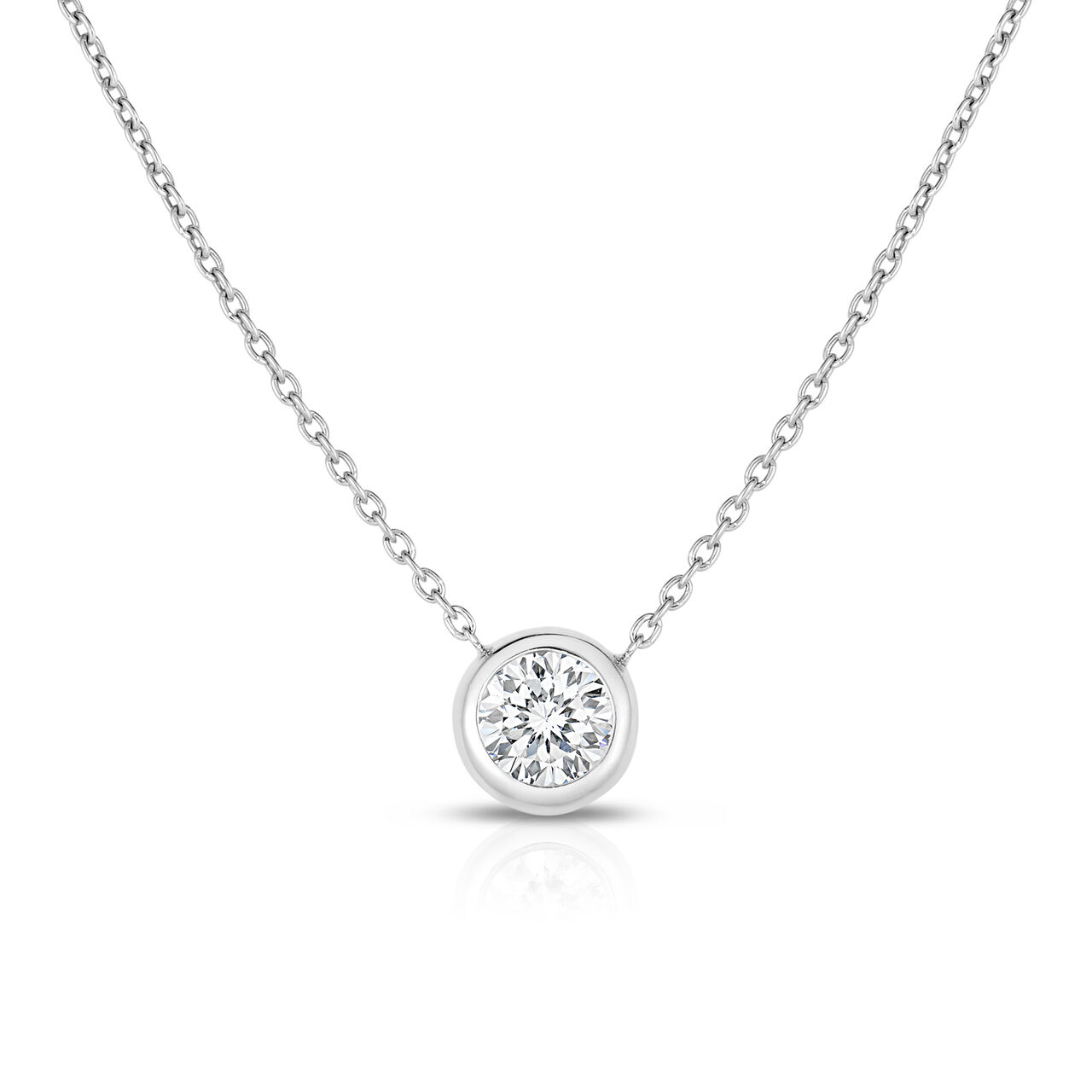 Diamonds by the Inch White Gold 0.19ct Diamond Station Necklace image number 0