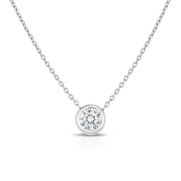 Pendentif en or blanc orné de diamants 0.19ct