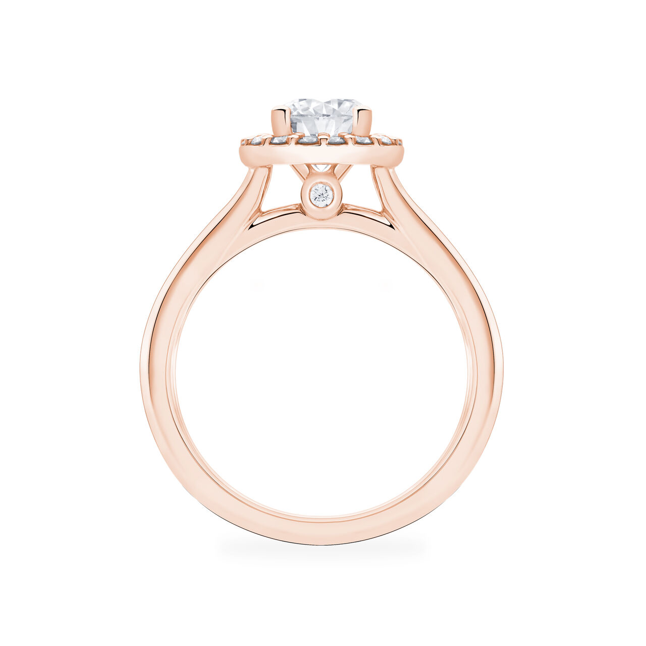Birks-1879-Rose-Gold-Halo-Engagement-Ring image number 3