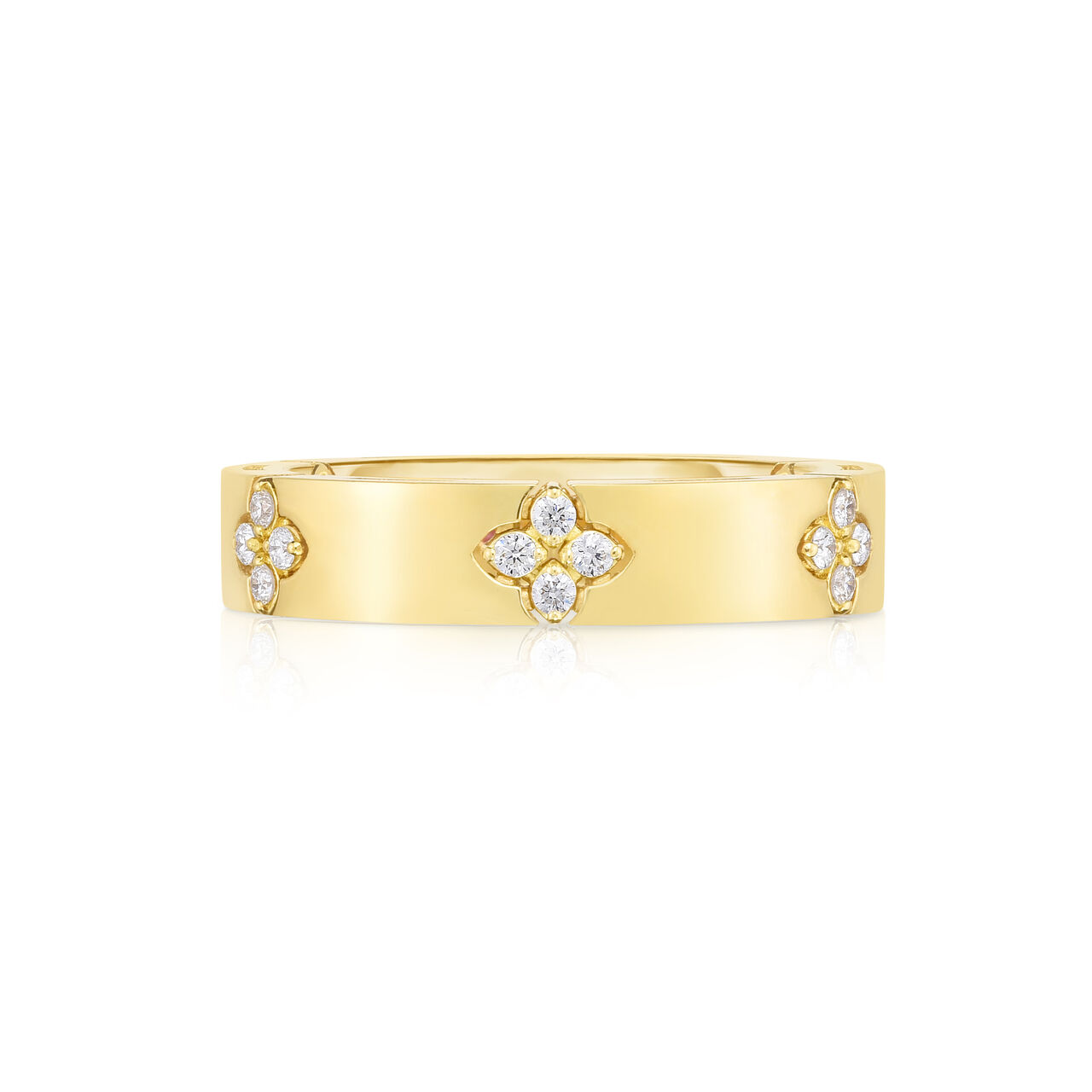 Love In Verona Yellow Gold and Diamond Narrow Ring-6.5 image number 0