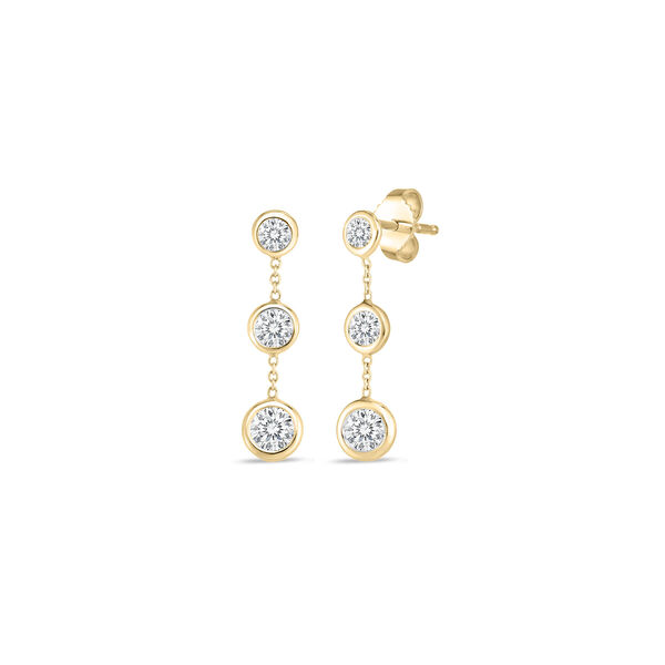 Diamond By The Inch Yellow Gold and Diamond Drop Earrings