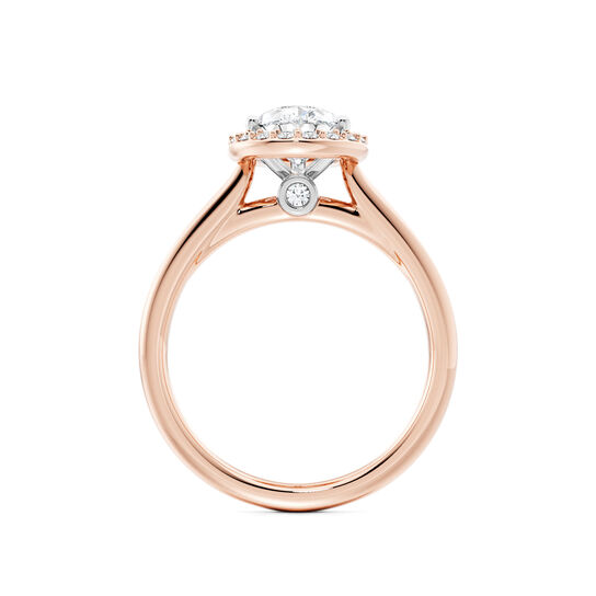 Birks 1879 Pear-Cut Diamond Engagement Ring with Halo in Rose Gold image number 2