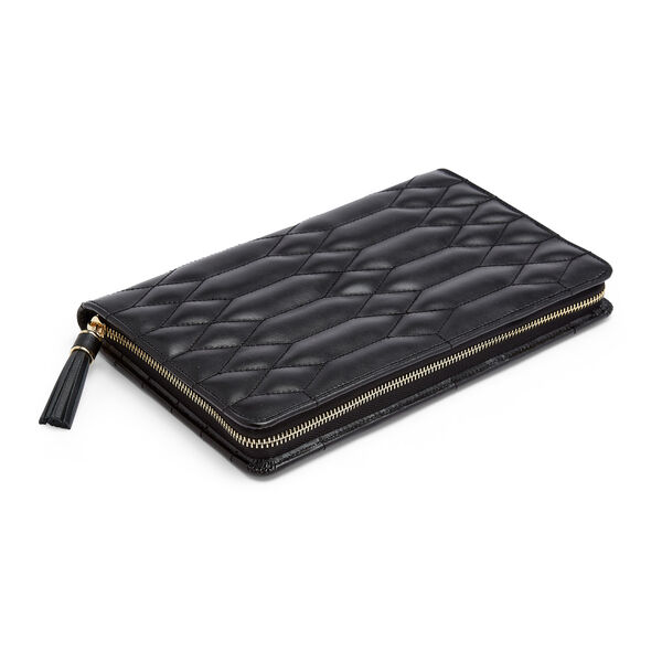 Portefeuille à bijoux Caroline noir, grand modèle 