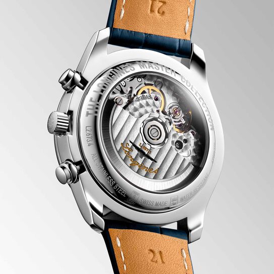 Longines Master Automatic Moonphase Chronograph 40 mm Stainless Steel L2.673.4.71.2 Caseback image number 4