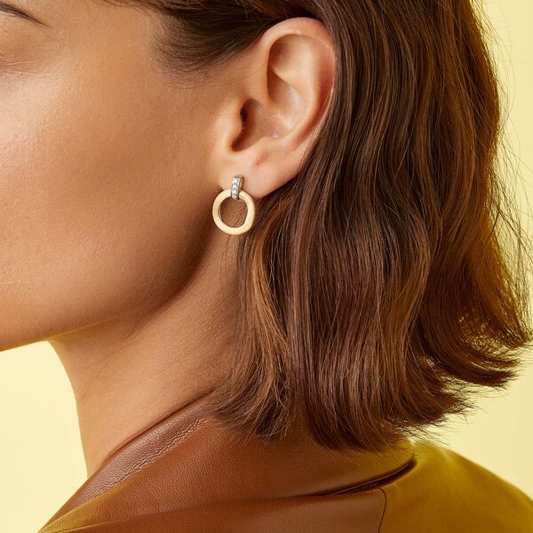 Jaipur Yellow Gold and Diamond Earrings