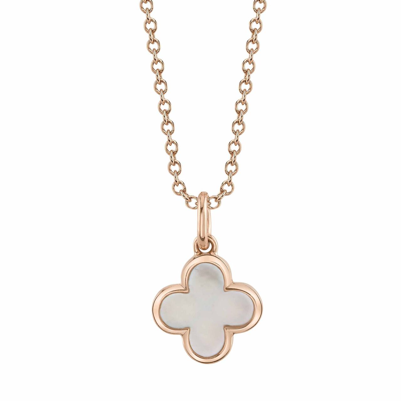 Shy Creation Clover Rose Gold and Mother-of-Pearl Pendant SC55025601V2 image number 0