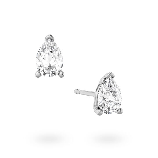 Birks Blue Boucles d'oreilles solitaires en diamant taille poire image number 0