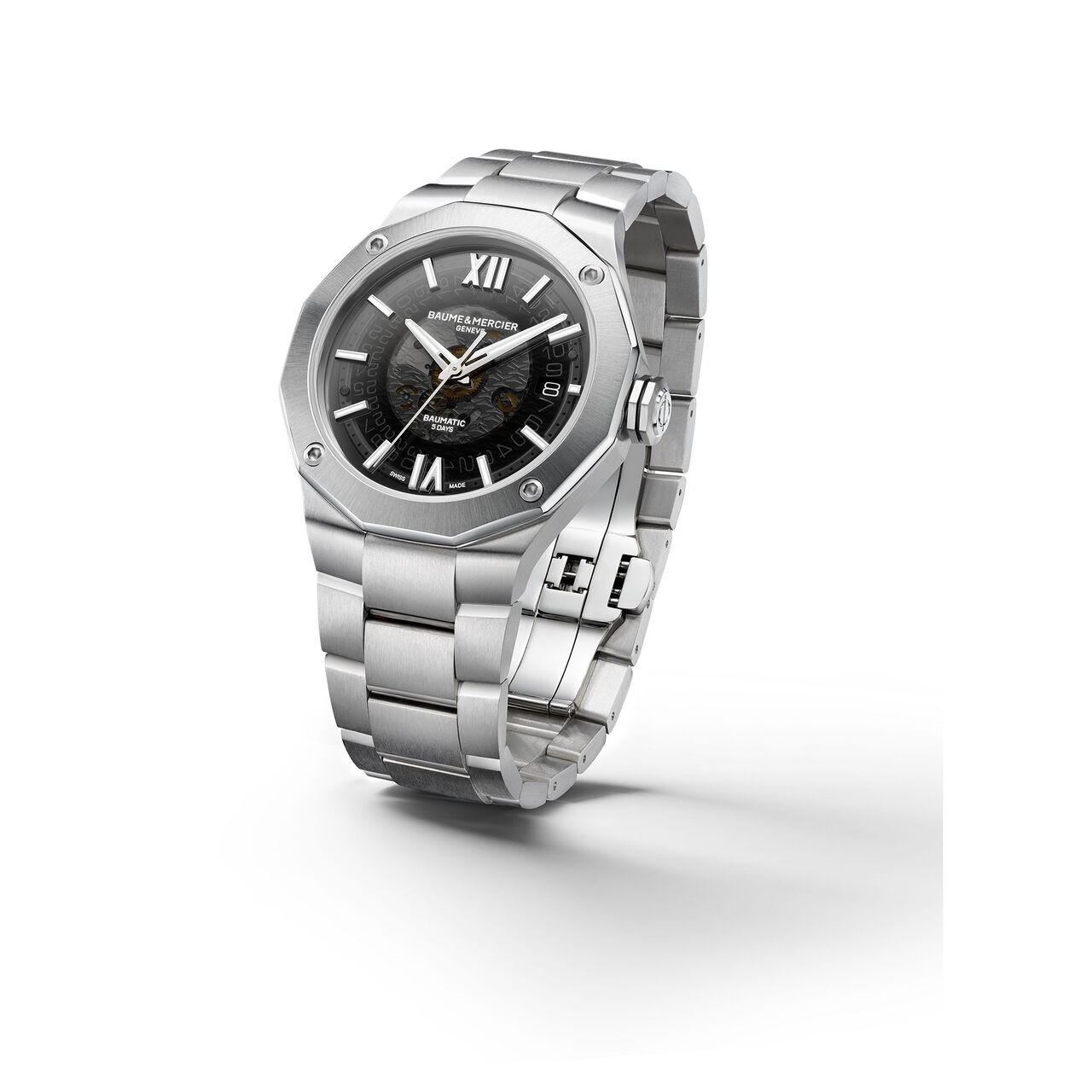 Baume & Mercier M0A10702 Riviera Automatic 42 mm Stainless Steel Side image number 3